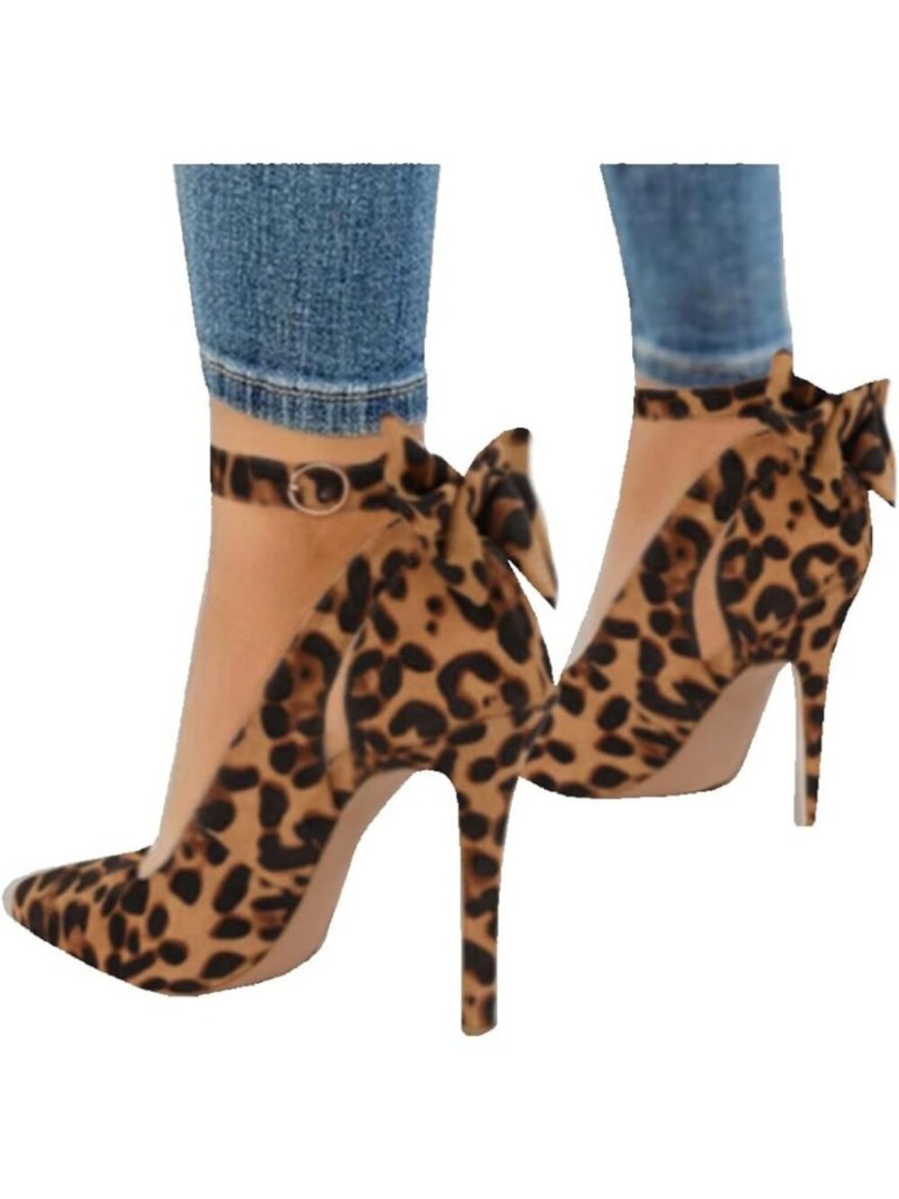 Stylish Women's High Heels with Bow Tie, Sexy Stiletto Ankle Strap Wedding Pumps